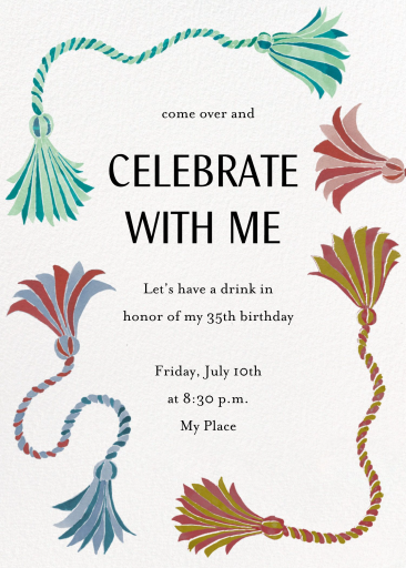 Colorful Tassels Invitation