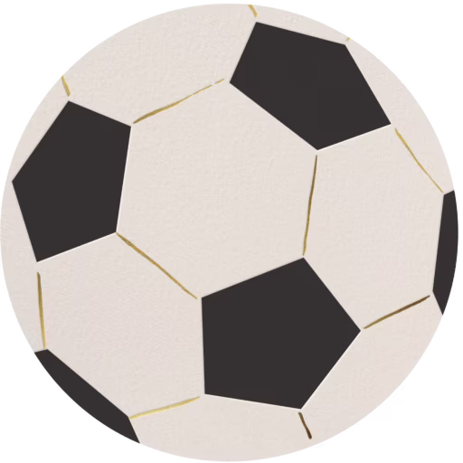 Soccer Ball Cutout - Birthday Invitation by Meri Meri