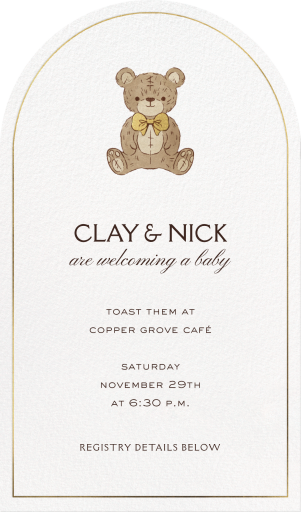 Stuffed Teddy - Baby Shower Invitation by Paperless Post