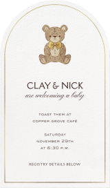 Stuffed Teddy - Baby Shower Invitation by Paperless Post