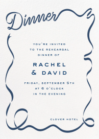 Dinner Ribbon - Rehearsal Dinner Invitation by Cheree Berry Paper & Design