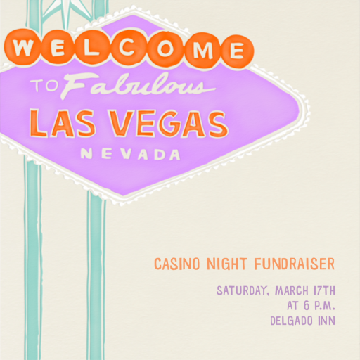 Vegas Welcome - Fundraiser Invitation by Paperless Post