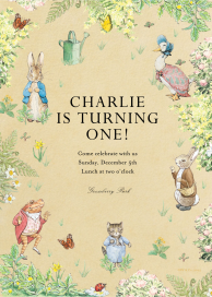 Peter and Pals - Birthday Invitation by Peter Rabbit