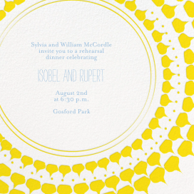 Abstract Yellow Petals Invitation
