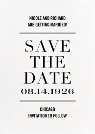 Typographic II - Save the Date - Save the Date by kate spade new york