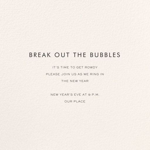 Confetti Burst - New Year's Eve Invitation by kate spade new york - Back