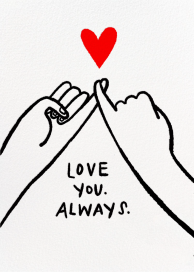 Pinky Love - Valentine's Day Card by Hello!Lucky