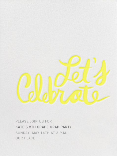 Let's Celebrate - Graduation Party Invitation by Linda and Harriett