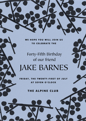 Berry Branches - Invitation by Gold Rush Paper