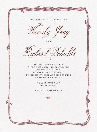 Hyde Park - Wedding Invitation by Crane & Co.