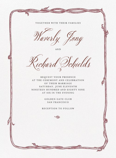 Hyde Park - Wedding Invitation by crane-co