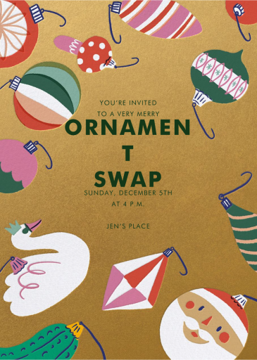 Jolly Ornaments - Holiday Party Invitation by Hello!Lucky