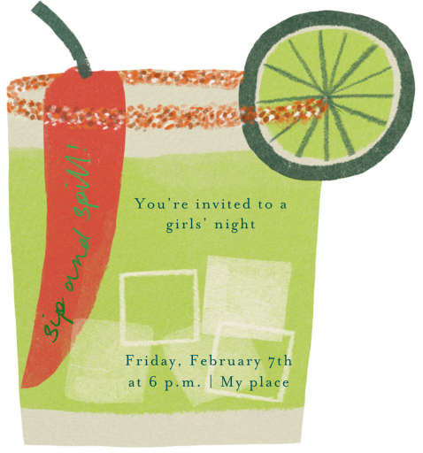Spicy Margarita - Girls' Night Invitation by Maisy Summer