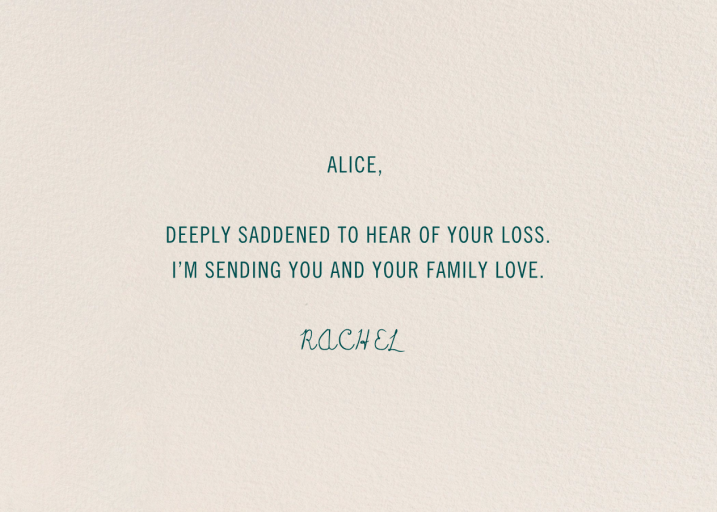 Lily of the Valley (Anna Emilia Laitinen) - Greeting Card by Red Cap Cards - Back