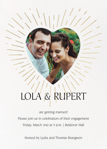Radiant Love - Engagement Party Invitation by Paperless Post