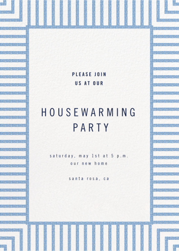 Seersucker Stripe - Housewarming Invitation by kate spade new york