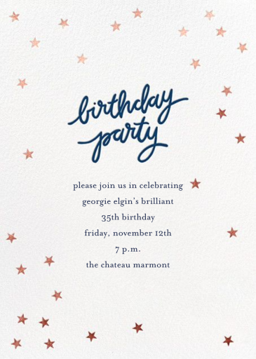 Birthday Stars - Birthday Invitation by Sugar Paper