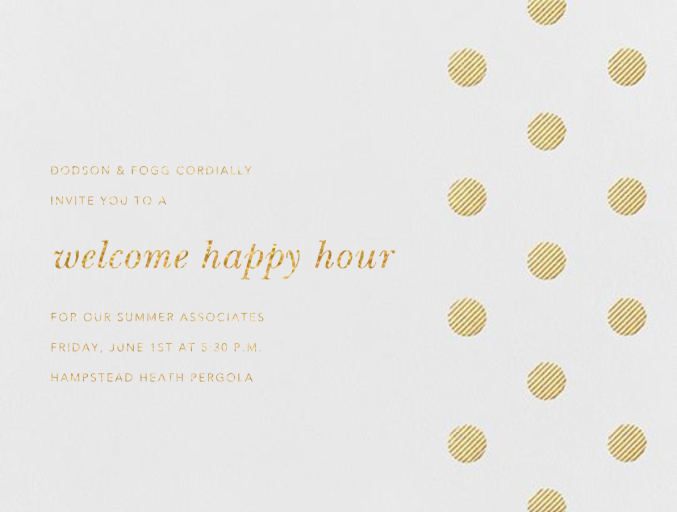 Polka Dot (Horizontal) - Corporate Reception Invitation by Oscar de la Renta