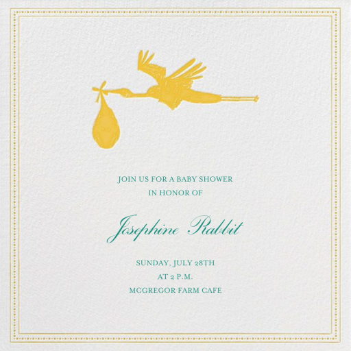 A Storks Delivery - Baby Shower Invitation by Mr. Boddington's Studio