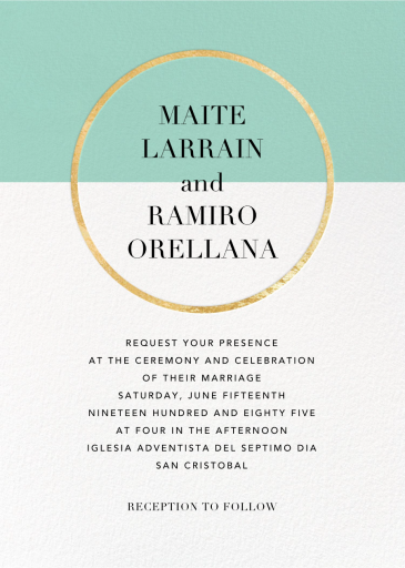 Metallic Circle - Wedding Invitation by Paperless Post