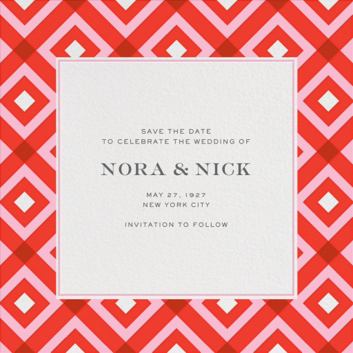 Gold Diamond Tile - Save the Date by Jonathan Adler