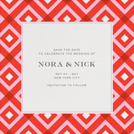 Gold Diamond Tile - Save the Date by Jonathan Adler