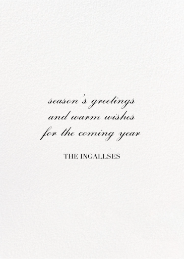 3/4 Portrait (Photo) - New Year's Card by Paperless Post - Back