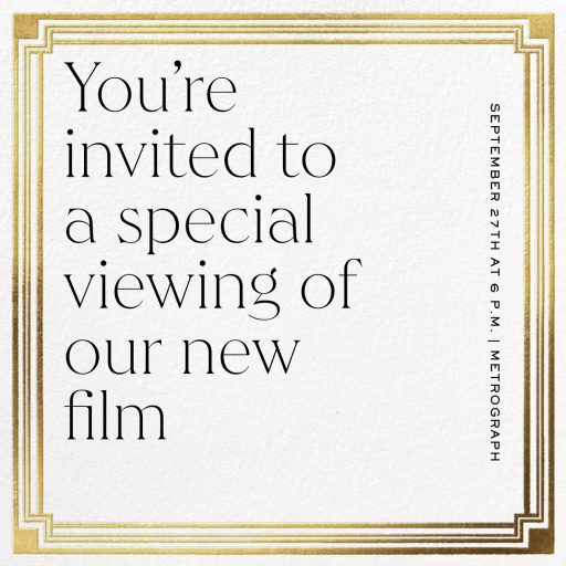 Gold Trimmed - VIP Event Invitation by Paperless Post