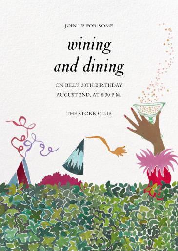 Hedge Party - Birthday Invitation by Happy Menocal