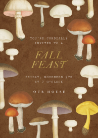 Mushroom Harvest - Invitation by John Derian