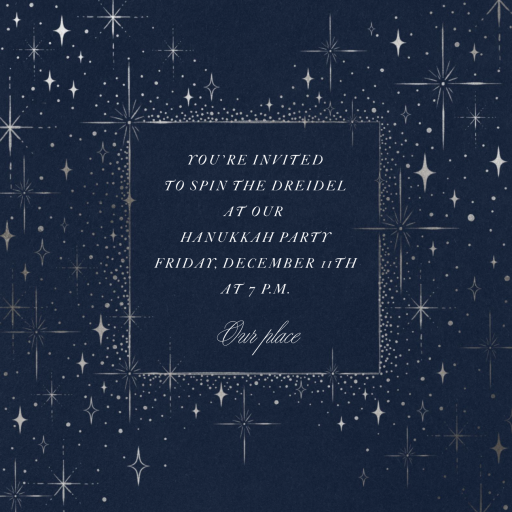 Twinkling Stars - Hanukkah Invitation by Paperless Post
