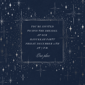 Twinkling Stars - Hanukkah Invitation by Paperless Post