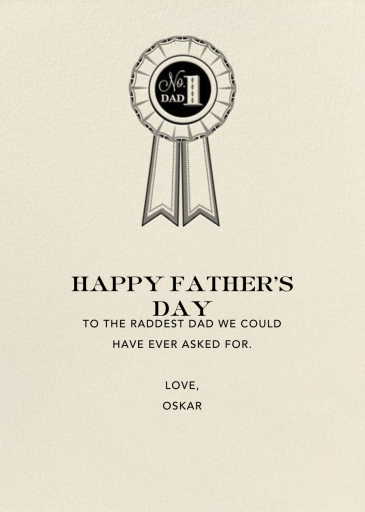 Chalkboard Dad - Father's Day Card by Hello!Lucky - Back