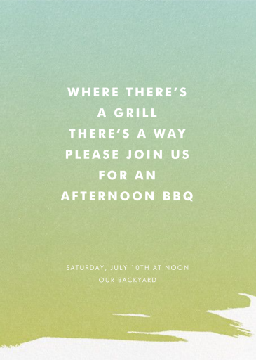 Gradient Painted - BBQ Invitation by Paperless Post