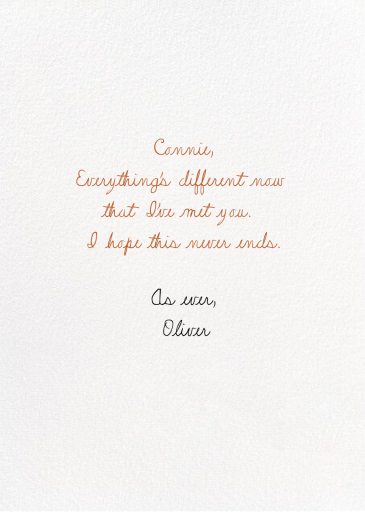 In Your Heart (Christian Robinson) - Valentine's Day Card by Red Cap Cards - Back