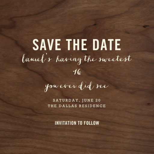 Wood Grain Dark - Winter Party Invitation by Paperless Post