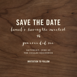 Wood Grain Dark - Save the Date by Paperless Post