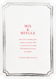 Double Border Indented Corners - Holiday Party Invitation by Sugar Paper