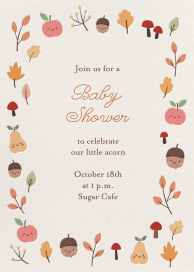 Little Acorn - Baby Shower Invitation by Little Cube