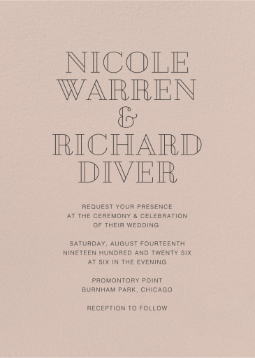 Antique Pink - Invitation by Paperless Post