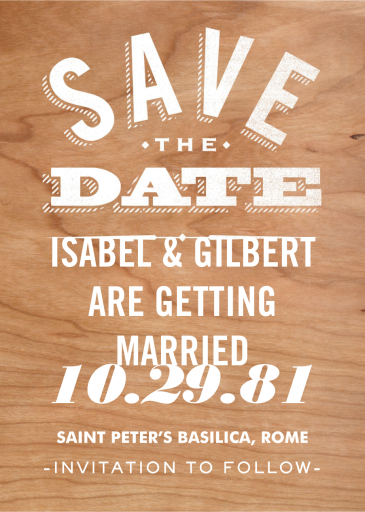 Wood You Be Mine (Save the Date) - Save the Date by Paperless Post