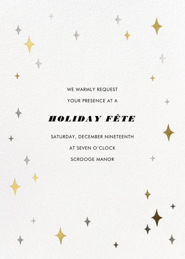 Space Age Stars Photo - Holiday Party Invitation by Paperless Post - Back