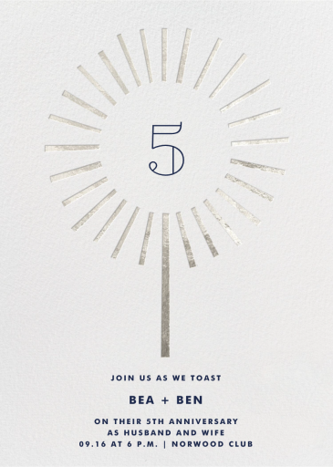 Year of the Sparkler - Anniversary Invitation by Paperless Post