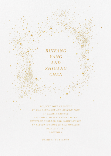 Pleiades - Wedding Invitation by Paperless Post