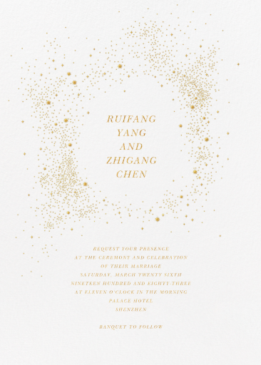 Pleiades (Invitation) - Wedding Invitation by Paperless Post