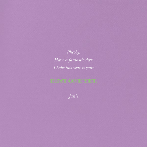 Hydrangea Birthday - Birthday Card by Paperless Post - Back