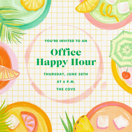 Tropical Grid - Happy Hour Invitation by Paperless Post