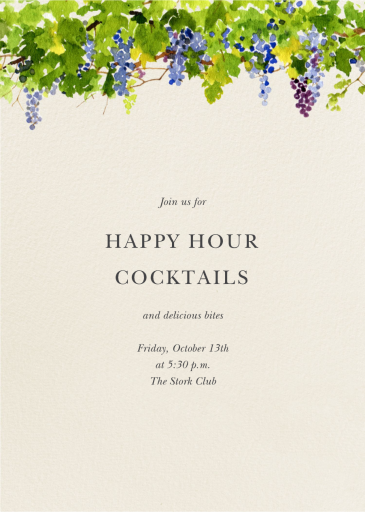 Napa - Happy Hour Invitation by Felix Doolittle