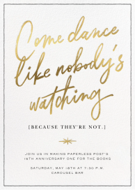 Be Dashing - Invitation by Derek Blasberg