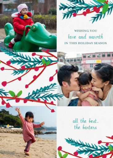 Garland on the Banister (Tall Photo) - Holiday Card by Mr. Boddington's Studio